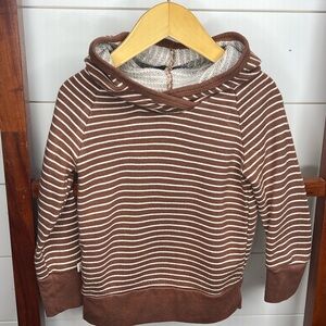 Childhood’s Clothing: Rust Striped Boy’s Hoodie Sweatshirt